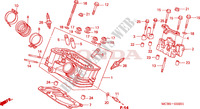 TESTA CILINDRO POSTERIORE per Honda TRANSALP 650 34HP 2003