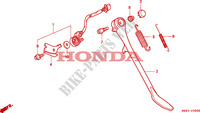 PIEDE D'APPOGGIO per Honda SHADOW 600 VLX DELUXE 1995