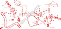 LEVA MANIGLIA/INTERRUTTORE/ CAVO per Honda CB 600 F HORNET ABS 34HP BLANCHE 2009