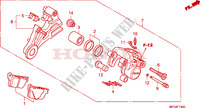 CALIBRO FRENO POSTERIORE(CB600F/F3) per Honda CB 600 F HORNET STRIPE 2010
