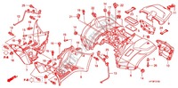 PARAFANGO POSTERIORE per Honda FOURTRAX 420 RANCHER 4X4 AT 2012