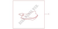 SELLA*PRD/PBK* per Honda CB 1000 R ABS BLANCHE 2012