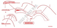 EMBLEMA/STRISCIA (VTX1800R/S/T/N'06) per Honda VTX 1800 TOURING Silver crankcase 2007