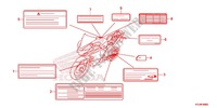 ETICHETTA CAUZIONE(1) per Honda CBR 250 R TRICOLOR 2013