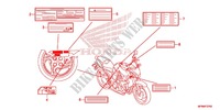 ETICHETTA CAUZIONE(1) per Honda CB 1000 R 2012