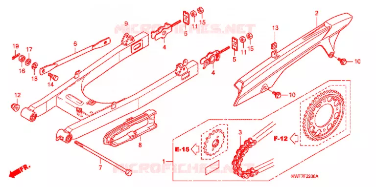 BRACCIO OSCILLANTE/CASSA CATENA Honda MOTO 125 CBF 2012  CBF125MB