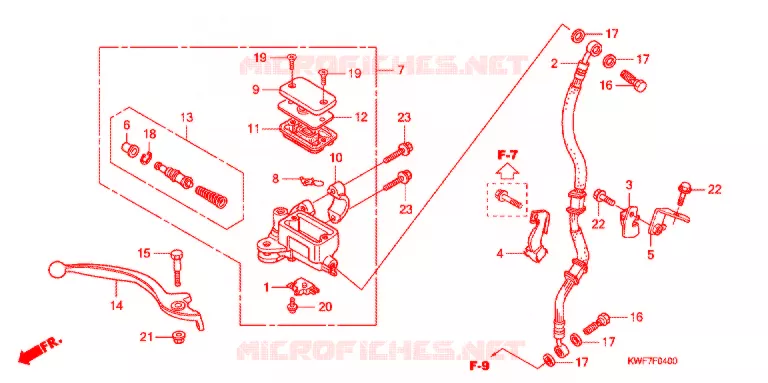 CILINDRO MAESTRO FRENO Honda MOTO 125 CBF 2011  CBF125MB