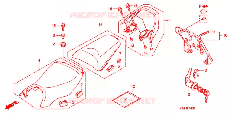 SEDILE SINGOLO(2) Honda MOTO 125 CBF 2012  CBF125MB