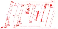 FORCELLA ANTERIORE per Honda CB 1100 C DCT ABS RED 2018