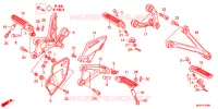 GRADINO/PEDALE per Honda CB 1100 C DCT ABS RED 2018