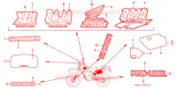 EMBLEMA/STRISCIA (2) (RH/R3J/RK/RL/R3L) per Honda XLR 250 BAJA 1990