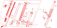 FORCELLA ANTERIORE (1) (RF/R2F/RH/R3J/RK/RL/R3L) per Honda XLR 250 BAJA 1990