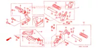 PEDANA (1) (RF/R2F/RH/R3J/RK/RL/R3L) per Honda XLR 250 BAJA 1990