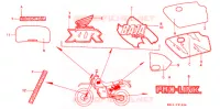 EMBLEMA/STRISCIA (3) (RM/R3M) per Honda XLR 250 BAJA 1991