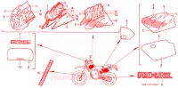 EMBLEMA/STRISCIA (6) (RR/R3R) per Honda XLR 250 BAJA Whit speed warning light 1994