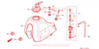 SERBATOIO CARBURANTE  (2) per Honda XLR 250 BAJA Whit speed warning light 1994