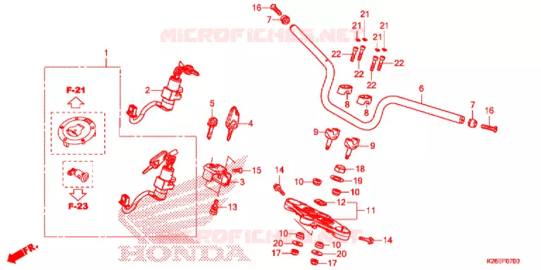 CONDOTTO MANIGLIA Honda MOTO 125 MSX 2020  MSX125AJ