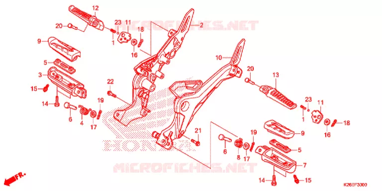 GRADINO/PEDALE Honda MOTO 125 MSX 2018  MSX125AJ