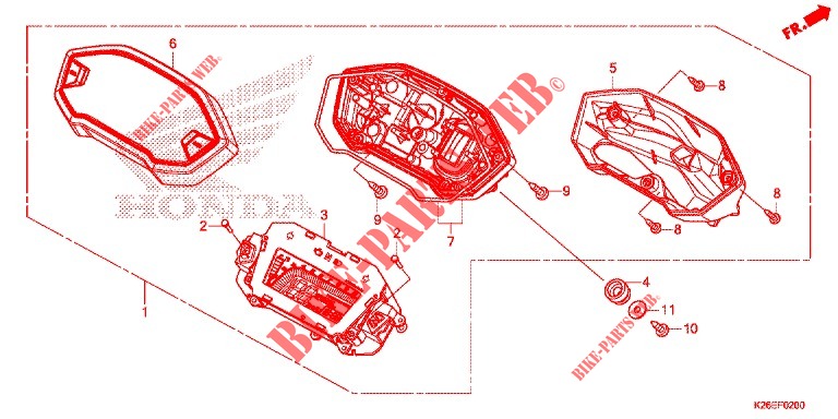 INDICATORE COMBINAZIONE per Honda MSX 125 ABS 2018 2018