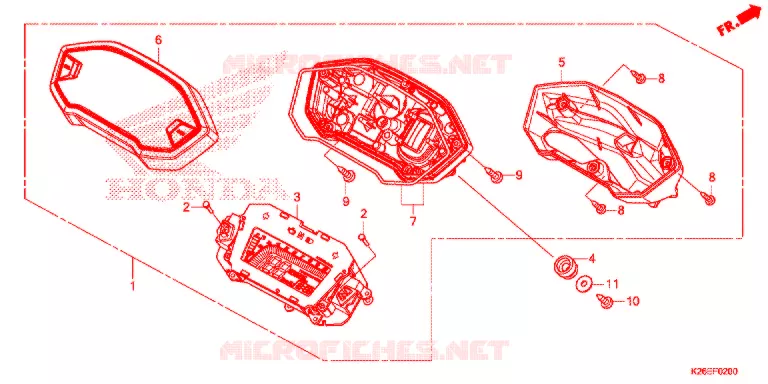 INDICATORE COMBINAZIONE Honda MOTO 125 MSX 2019  MSX125AJ