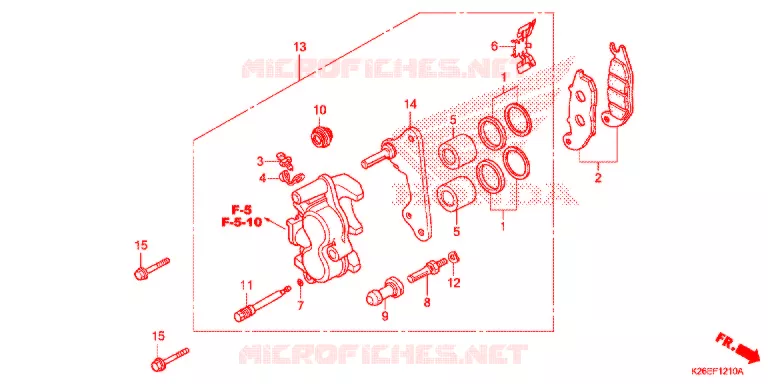 CALIBRO FRENO ANTERIORE Honda MOTO 125 MSX 2018  MSX125J
