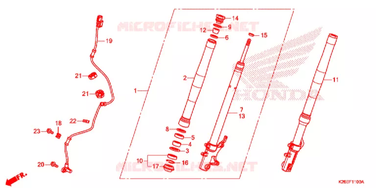 FORCELLA ANTERIORE Honda MOTO 125 MSX 2018  MSX125J