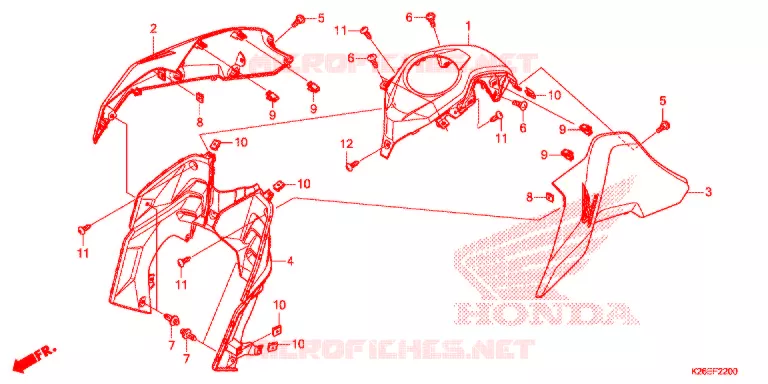 PROTEZIONE ANTITERMICA/COPERTURA VENTILATORE Honda MOTO 125 MSX 2018  MSX125J