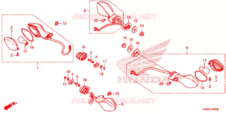 FRECCIA LAMPEGGIATORE Honda MOTO 125 GROM 2018  MSX125AJ_A