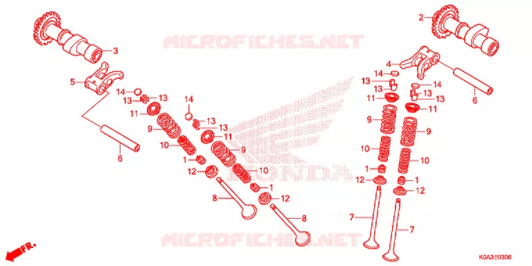 ALBERO A CAMME/VALVOLA Honda MOTO 300 CBF 2018  CBF300NAJ