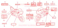 ETICHETTA CAUZIONE  per Honda CBR 125 2007