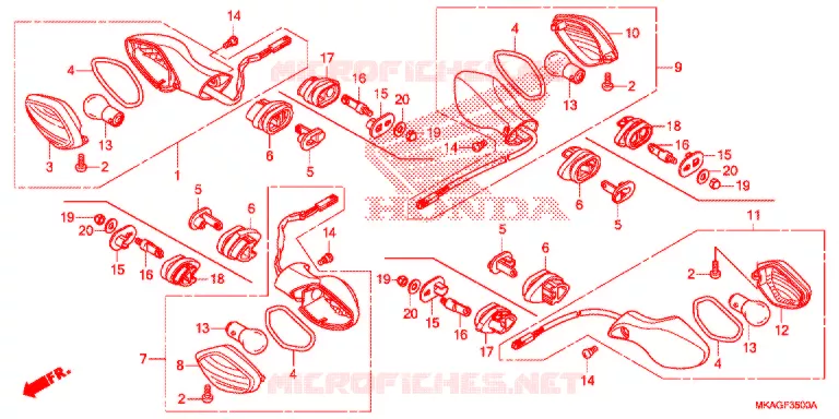 FRECCIA LAMPEGGIATORE Honda MOTO 750 NC 2018  NC750SAJ