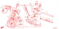 CONDOTTO MANIGLIA/PONTE SOPRA/ GAMBA STERZO per Honda NC 750 S ABS 35KW, ROUGE 2019