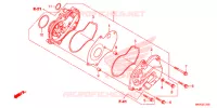 COPERTINA POMPA ACQUA per Honda NC 750 S ABS 35KW, ROUGE 2019