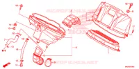 COPERTURA ANTERIORE/FILTRO ARIA per Honda NC 750 S ABS 35KW, ROUGE 2019
