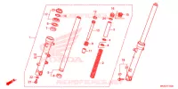 FORCELLA ANTERIORE per Honda NC 750 S ABS 35KW, ROUGE 2019