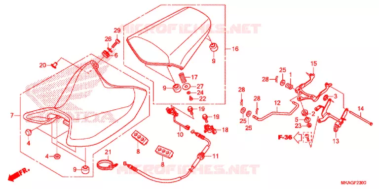 SEDILE SINGOLO(2) Honda MOTO 750 NC 2019  NC750SAJ