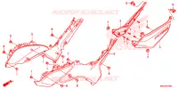 COPERTURA LATO/COPERTURA SERBATOIO per Honda NC 750 S ABS 35KW, RED 2018