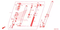 FORCELLA ANTERIORE per Honda NC 750 S ABS 35KW, RED 2018