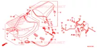 SEDILE SINGOLO(2) per Honda NC 750 S ABS 35KW, RED 2018