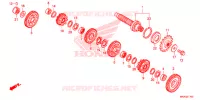 CAMBIO DI VELOCITA (ARBRE INTERMEDIAIRE) (NC750SD) per Honda NC 750 S DCT, RED 2018