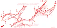 COPERTURA LATO/COPERTURA SERBATOIO per Honda NC 750 S DCT, RED 2018