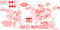 ETICHETTA CAUZIONE(1) per Honda NC 750 S DCT, RED 2018