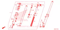 FORCELLA ANTERIORE per Honda NC 750 S DCT, RED 2018