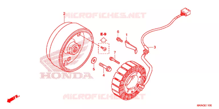 COPERTURA CASSA MANOVELLA/ GENERATORE(2) Honda MOTO 750 NC 2018  NC750SDJ