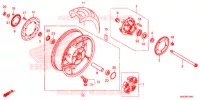 RUOTA POSTERIORE per Honda CB 1100 RS GRAY 2018