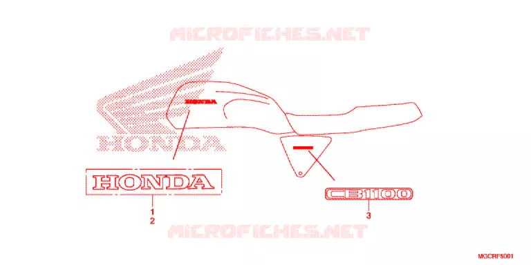 EMBLEMA/STRISCIA Honda MOTO 1100 CB 2018  CB1100NAJ