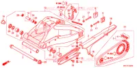 BRACCIO OSCILLANTE/CASSA CATENA per Honda CBR 1000 ABS RED 2018