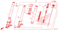 FORCELLA ANTERIORE per Honda CBR 1000 ABS RED 2018