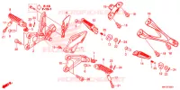 GRADINO/PEDALE per Honda CBR 1000 ABS RED 2018