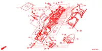 PARAFANGO POSTERIORE per Honda CBR 1000 ABS RED 2018